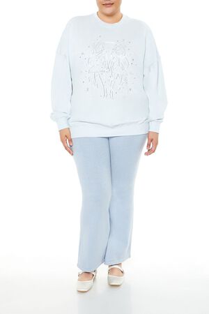 LIGHT BLUE/MULTI Plus Size Beaded Gemini Pullover, image 2
