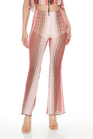 BROWN/MULTI Striped Flare-Leg Pants, image 2
