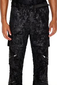 BLACK Textured Slim-Fit Mid-Rise Pants, image 5