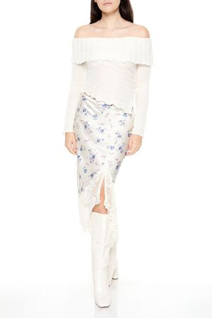 WISTERIA Ribbed Off-the-Shoulder Sweater, image 2