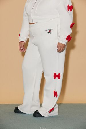 WHITE/MULTI Plus Size Disney Minnie Mouse Bow Sweatpants, image 2