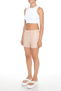 ALMOND Faux Leather High-Waist Shorts, image 2