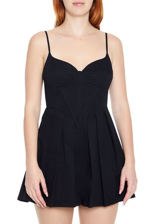 OLIVE Pleated Bustier Cami Romper, image 2