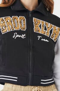 BLACK/MULTI Brooklyn Zip-Up Bomber Jacket, image 6