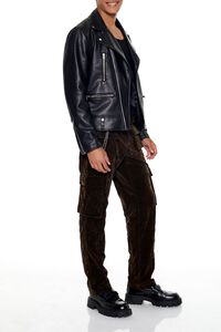 DARK COCOA Velvet Wallet Chain Cargo Pants, image 3