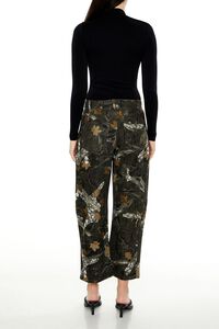 GREEN/MULTI Leaf Camo Print Twill Pants, image 4