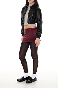 MERLOT Velvet Mini Skirt, image 3