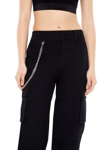 JET BLACK Wallet Chain Cargo Joggers, image 4