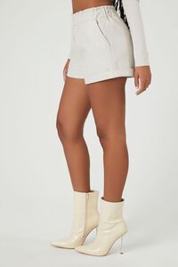 SILVER Faux Leather High-Waist Shorts, image 3