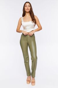 VANILLA Satin V-Hem Crop Top, image 4