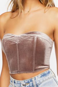 GREY Velvet Sweetheart Tube Top, image 5