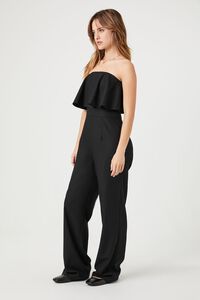 BLACK Flounce Wide-Leg Tube Jumpsuit, image 2