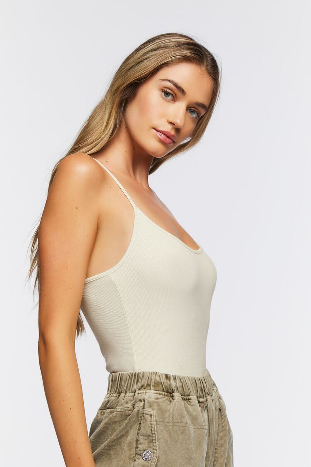VANILLA Ribbed Cami Bodysuit, image 2