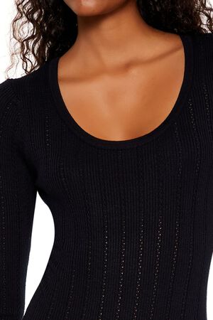 CREAM Sweater-Knit Thong Bodysuit, image 3