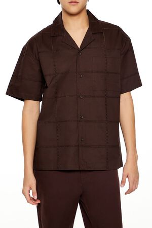 COCOA Embroidered Grid Shirt, image 1