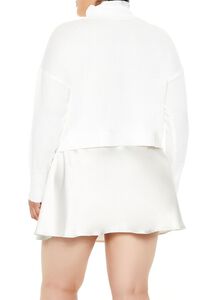 WHITE Plus Size Turtleneck Sweater, image 5
