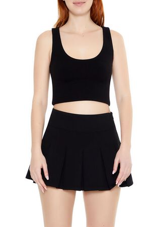 BLACK Cropped Tank Top, image 1