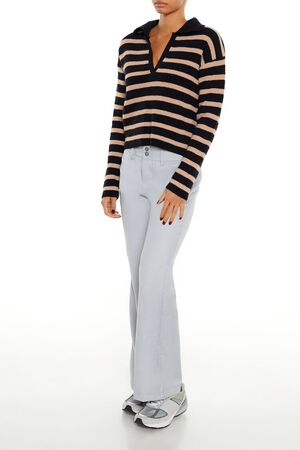 GREY Low-Rise Straight Trouser Pants, image 3