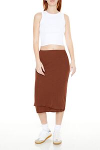 CAPPUCCINO Chiffon Midi Skirt, image 1