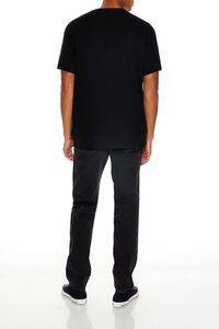 BLACK/MULTI Split Face Slim-Fit Jeans, image 4