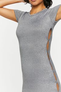 HEATHER GREY Short-Sleeve Cutout Mini Dress, image 5