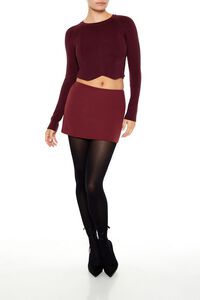 MERLOT Notched Cropped Sweater, image 2