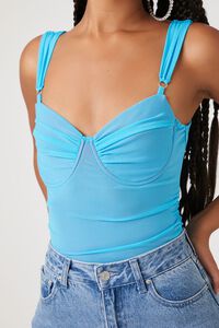 BLUE/PINK Mesh Sweetheart Bodysuit, image 6