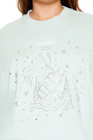 SEAFOAM/MULTI Plus Size Beaded Aquarius Pullover, image 3