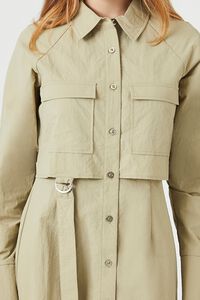 GREEN Utility Cargo Mini Dress, image 5