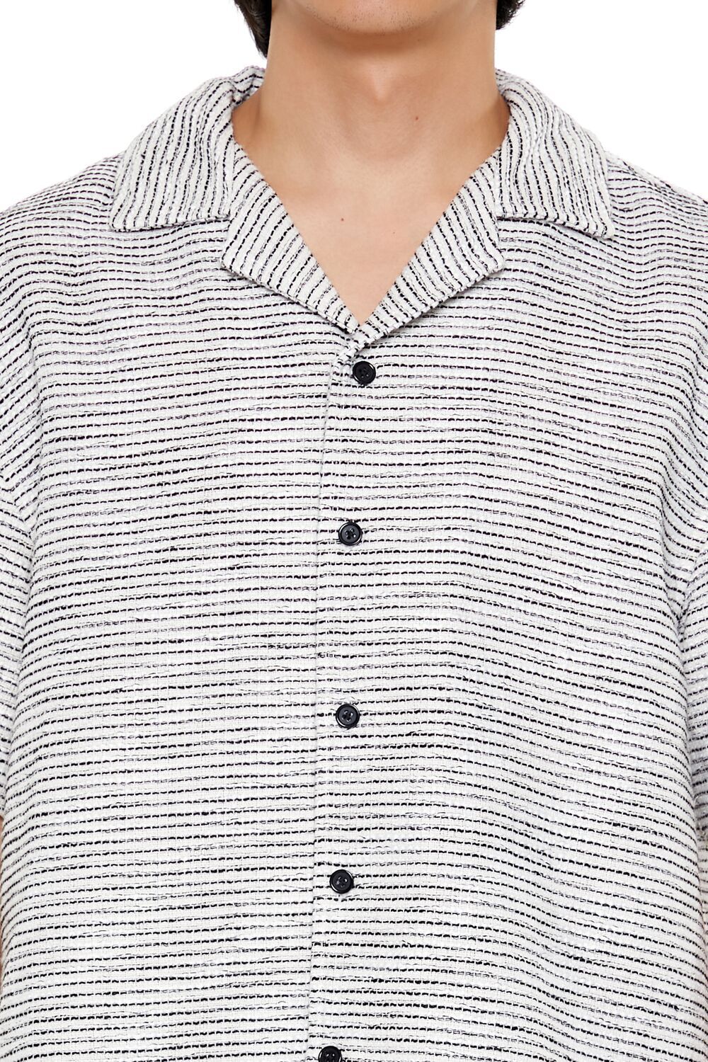 CREAM/MULTI Cropped Striped Shirt, image 3