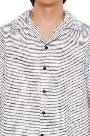 CREAM/MULTI Cropped Striped Shirt, image 3