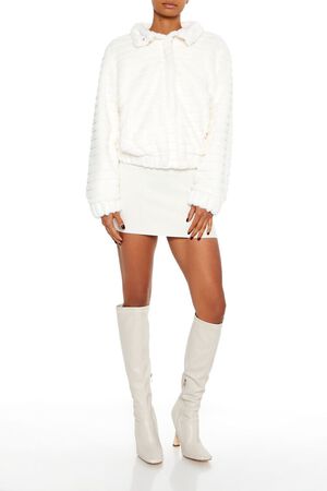 WALNUT Quilted Faux Fur Bomber Jacket, image 2