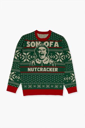GREEN/MULTI Son of a Nutcracker Elf Christmas Sweater, image 1