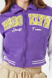 PURPLE/MULTI Brooklyn Zip-Up Bomber Jacket, image 5