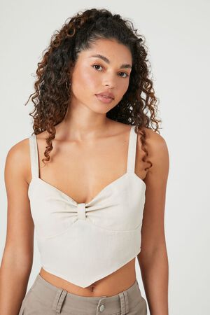 GREY Sweetheart V-Hem Crop Top, image 1