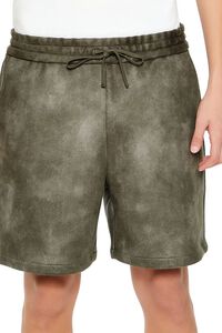OLIVE Oil Wash Faux Suede Shorts, image 5
