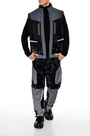 BLACK/GREY Active Waterproof Reflective Ski Vest, image 2