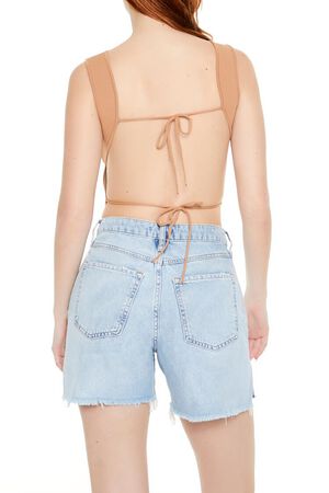 CAMEL Sweater-Knit Crop Top, image 3