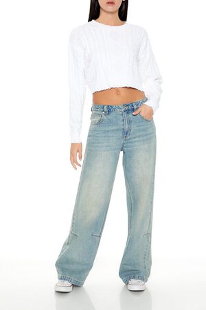 SEASHELL Cropped Cable Knit Sweater, image 2