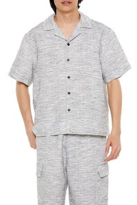 CREAM/MULTI Cropped Striped Shirt, image 1