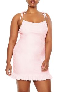 PINK Plus Size Tie-Strap Mini Dress, image 2