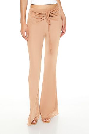 CAMEL Ruched Drawstring Mesh Pants, image 2