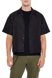 BLACK Oversized Textured Shirt, image 1