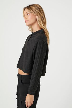 OLIVE Waffle Knit Crop Top, image 2