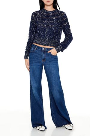EGRET Metallic Pointelle Sweater, image 2