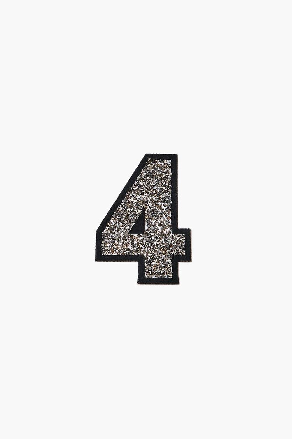 SILVER4 Iron-On Glitter Number Patch, image 3