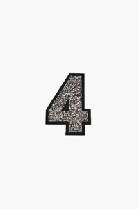 SILVER4 Iron-On Glitter Number Patch, image 3