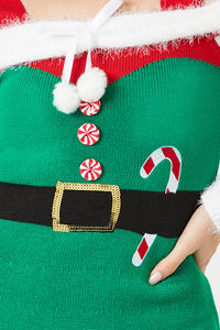 GREEN/MULTI Peppermint Elf Mini Dress, image 5