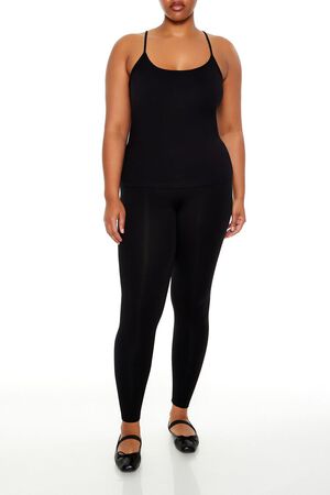BLACK Plus Size Cotton-Blend Cami, image 2