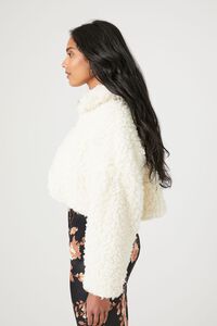 VANILLA Faux Shearling Cropped Moto Jacket, image 2